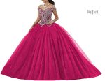 Robe de princesse rose pour mariage