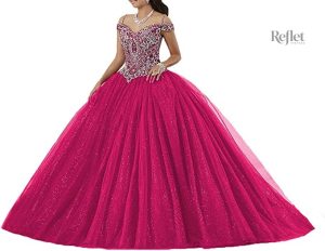 Robe de princesse rose pour mariage