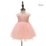 Vêtement retro pour bébé, robe de princesse en rouge