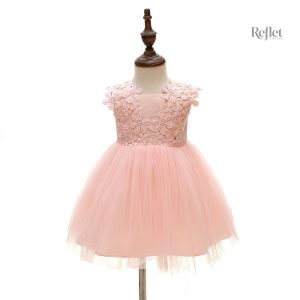 Vêtement retro pour bébé, robe de princesse en rouge