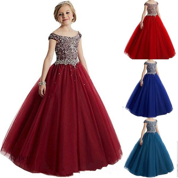 robe-de-princesse-rouge-bebe-et-fille-1 Robe princesse rouge bébé et fille