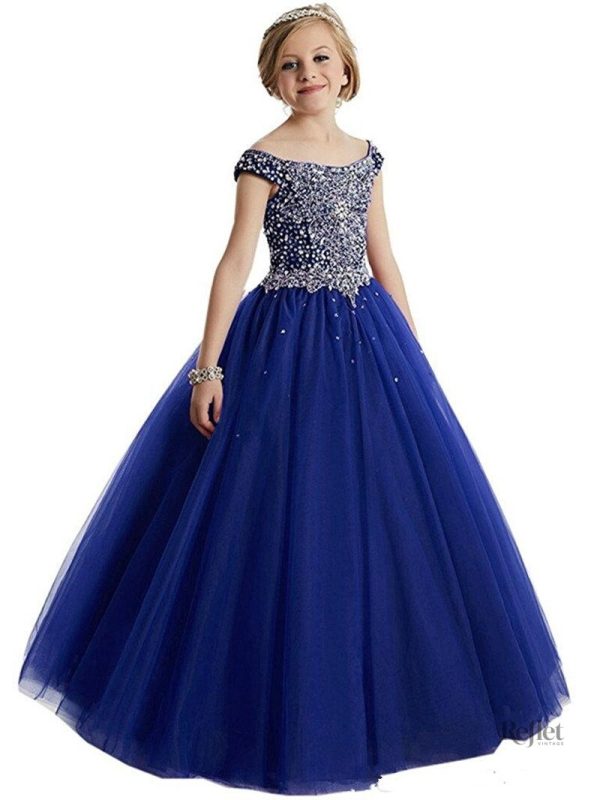 Robe à volants rouge pour fille