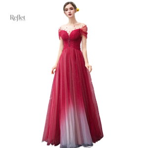 Robe rouge bordeaux pour petite fille princesse