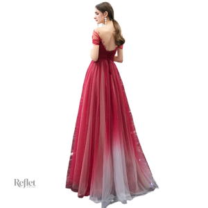 Robe de fête bordeaux pour occasions spéciales
