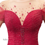 Robe princesse élégante en teinte rouge foncé