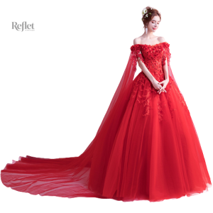 Robe de princesse rouge élégante pour femme