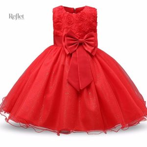 Robe princesse rouge pour fille