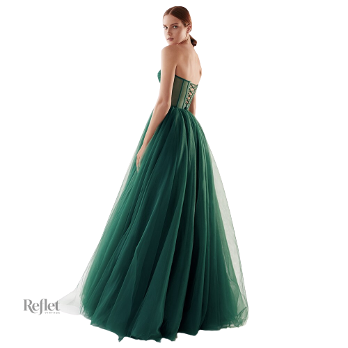 robe-de-princesse-vert-femme-1 Robe de princesse verte pour femme élégante