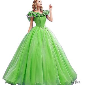 Robe de princesse verte pomme pour enfants