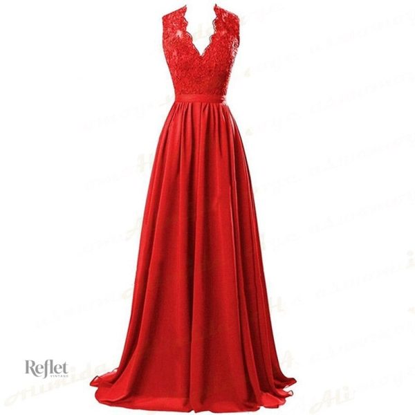 Robe festive femme avec ceinture satinée