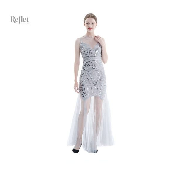 Robe vintage années 20, parfait pour événements et soirées rétro