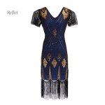 Robe vintage années 20 à franges élégantes et raffinées