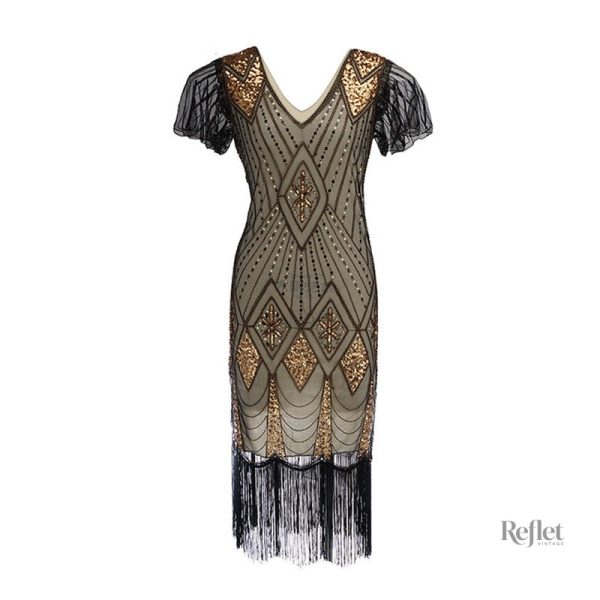 Robe chic des années 20, parfaite pour les soirées élégantes