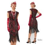 Robe années 20 avec franges et détails scintillants