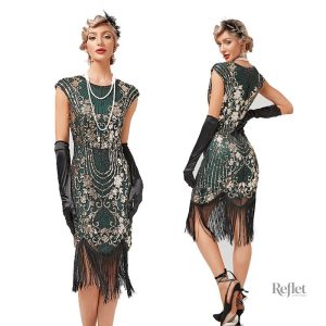Robe de soirée vintage inspirée des années folles