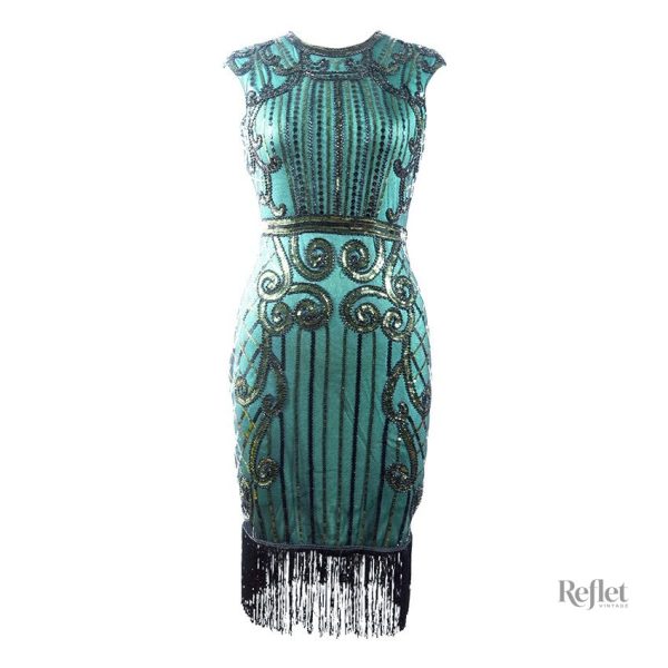 Robe années 30, finition soignée
