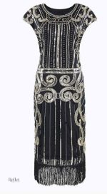 Robe soirée années 30, tissu fluide