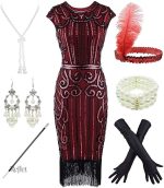 Robe élégante années 30, ceinture marquée