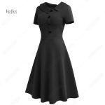 Robe de soirée à manches, look années 40
