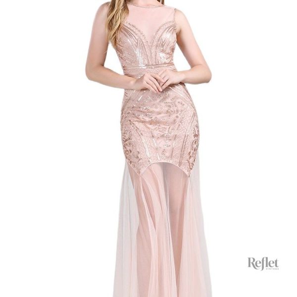 Robe années 20 avec design vintage et glamour festif
