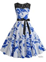 Robe satinée années 50