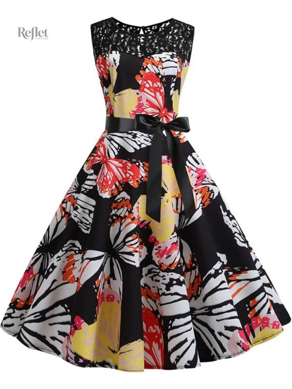 Robe à taille cintrée années 50