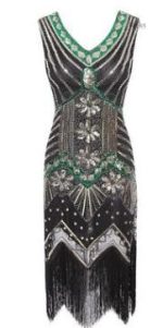Robe de soirée année 20, design glamour et sophistiqué