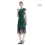 Robe vintage années 20 avec décorations scintillantes