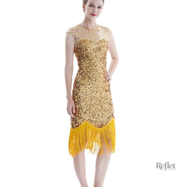 Robe de style années 20, tissu fluide et léger