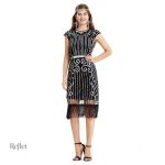 Élégante robe soirée vintage, esprit des années 20
