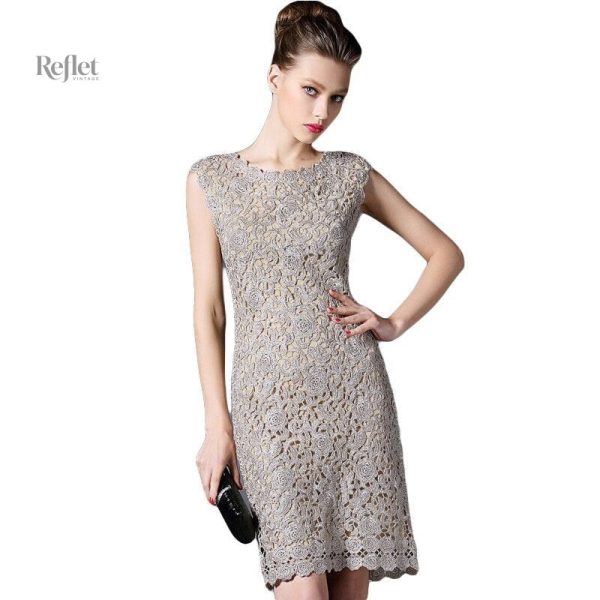 Robe élégante en dentelle inspirée des années 30