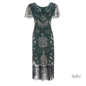 Robe dentelle style années 40