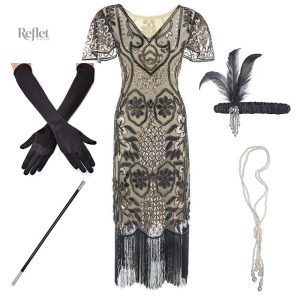 Robe vintage dentelle années 40