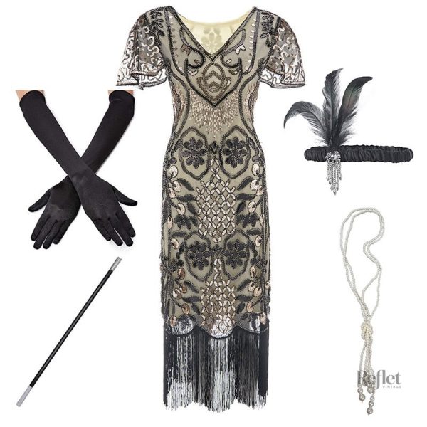 Style rétro robe dentelle années 40