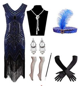 Robe année 20 style flapper avec ceinture