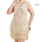 Robe élégante des années 20, confort pour grandes tailles