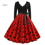 Robe 60's à pois, style rétro
