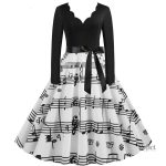 Robe des années 60 à motifs colorés