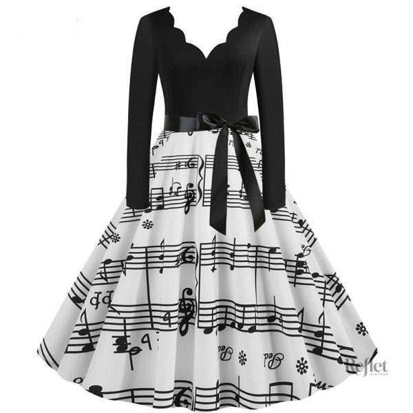 Robe des années 60 à motifs colorés