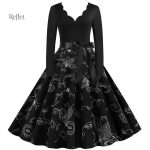 Robe rétro années 60 à manches courtes