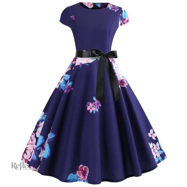 Robe vintage à motifs floraux
