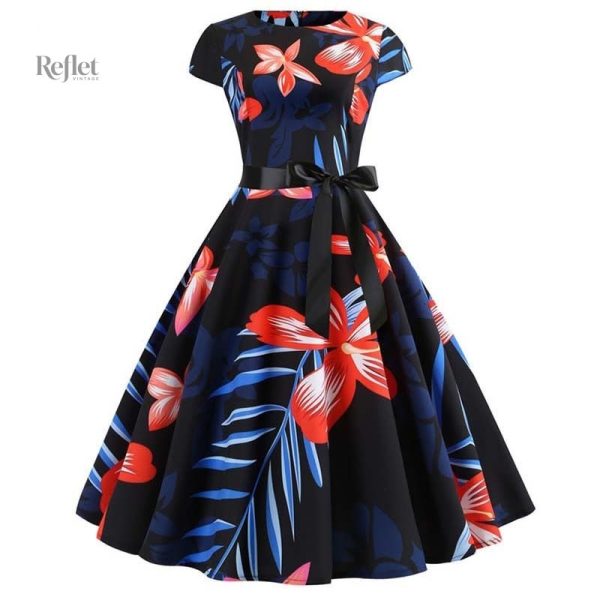 Robe fleuri pour événements rétro