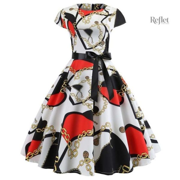 Robe vintage fleuri style années 50