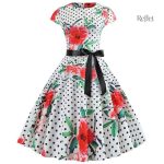 Robe du soir à fleurs, style rétro