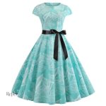 Robe années 50 avec imprimé floral