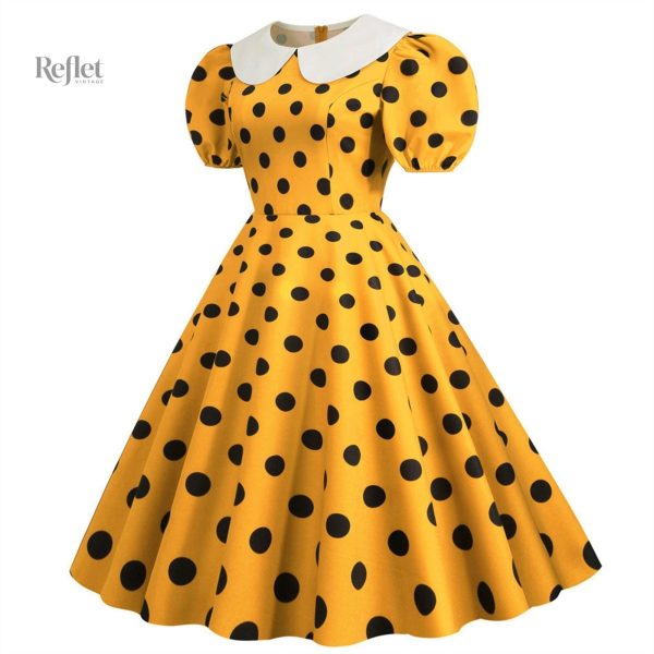 Robe enfant années 30, tissu à motifs floraux