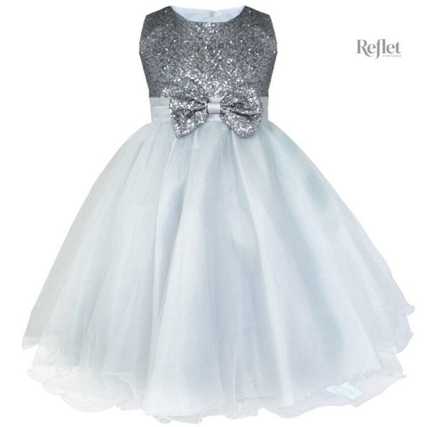 Robe enfant cérémonie avec motifs délicats