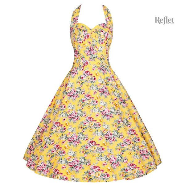 Robe à fleurs été années 50