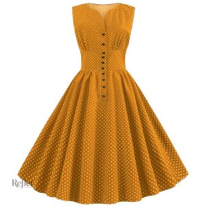 Robe vintage été avec motifs floraux