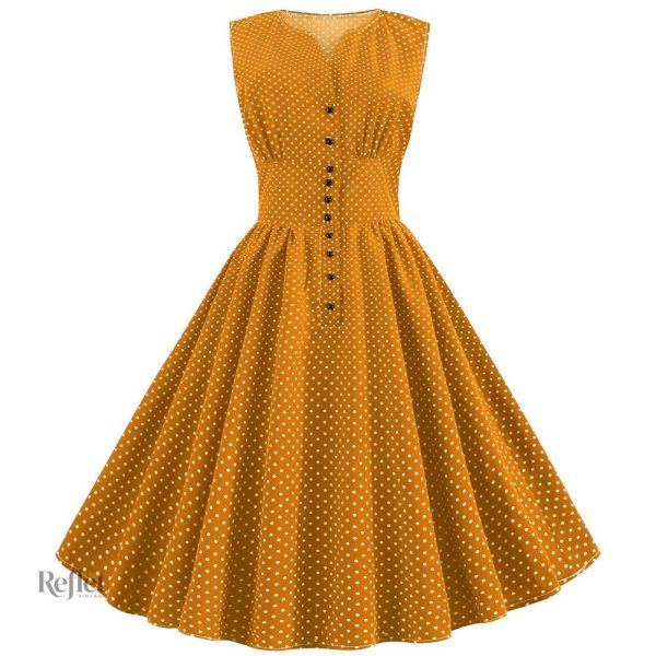 Robe vintage été avec motifs floraux
